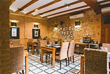 Dining area in Villalonga hotel