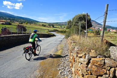 cyclist in little country roads