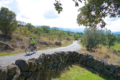 little country roads and cyclist