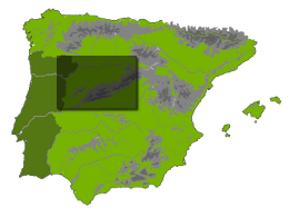 Location on map of Spain